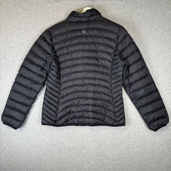 Marmot womens Aruna Medium Zip Front Duck Down Puffer Jacket Black 600 Fill Pock - Picture 8 of 9